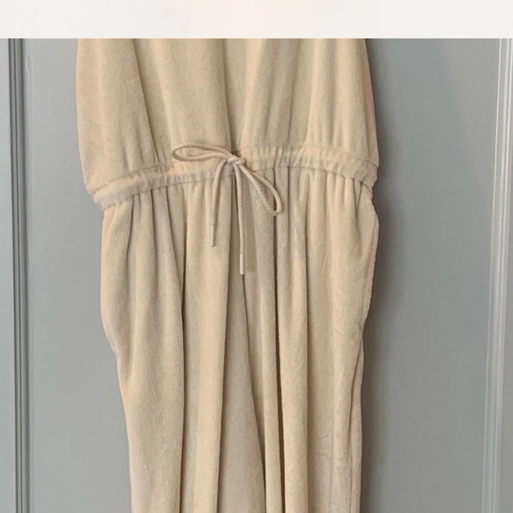 NWOT Terry Cloth Cream Jumpsuit - Picture 2 of 7